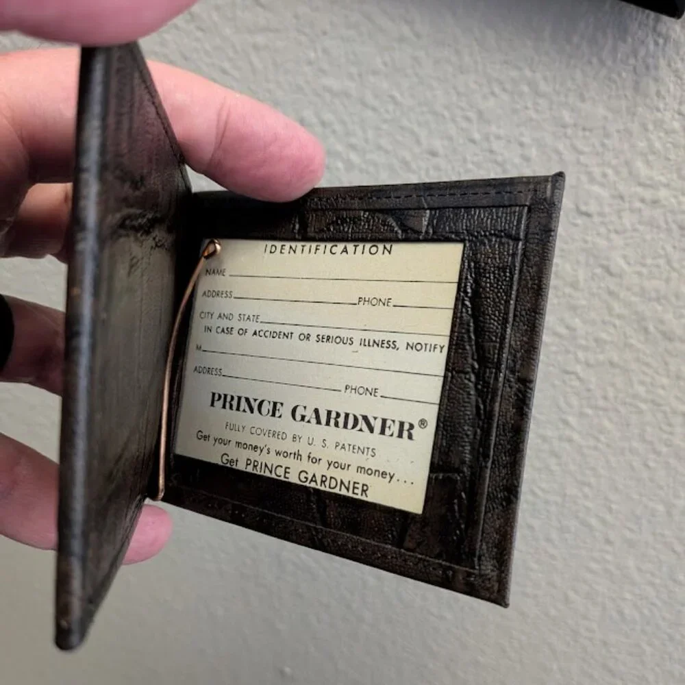 NOS Prince Gardner Z-Fold Leather Wallet 